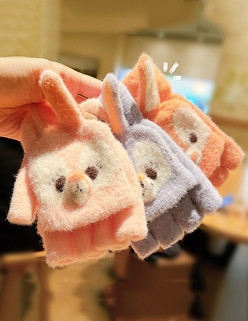 Guantes De Felpa Con Dedos De Conejo Para Niños