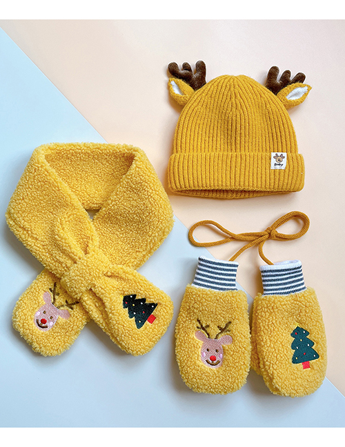 Guantes De Cobertura Completa Bordados Navideños Para Niños