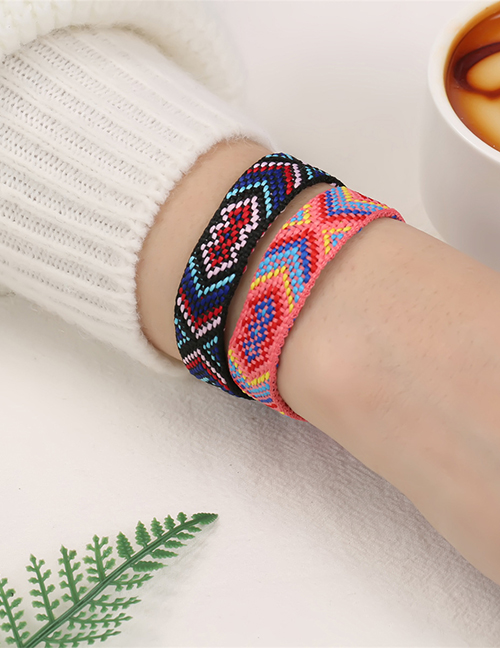 Brazalete De Borla Trenzada Y Tribanda De Algodón