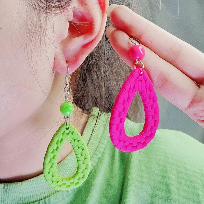 Pendientes Colgantes Huecos Trenzados