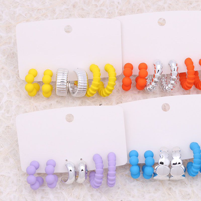 Conjunto De Aretes Geométricos Acrílicos