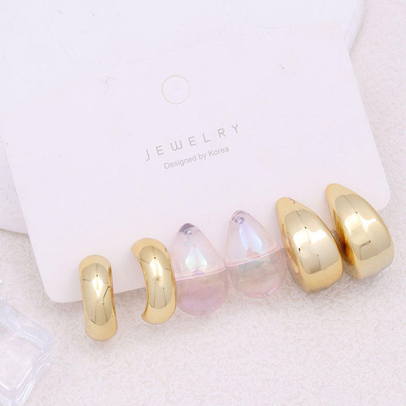 Conjunto De Aretes Geométricos Acrílicos