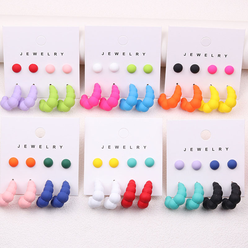Conjunto De Aretes Geométricos Acrílicos