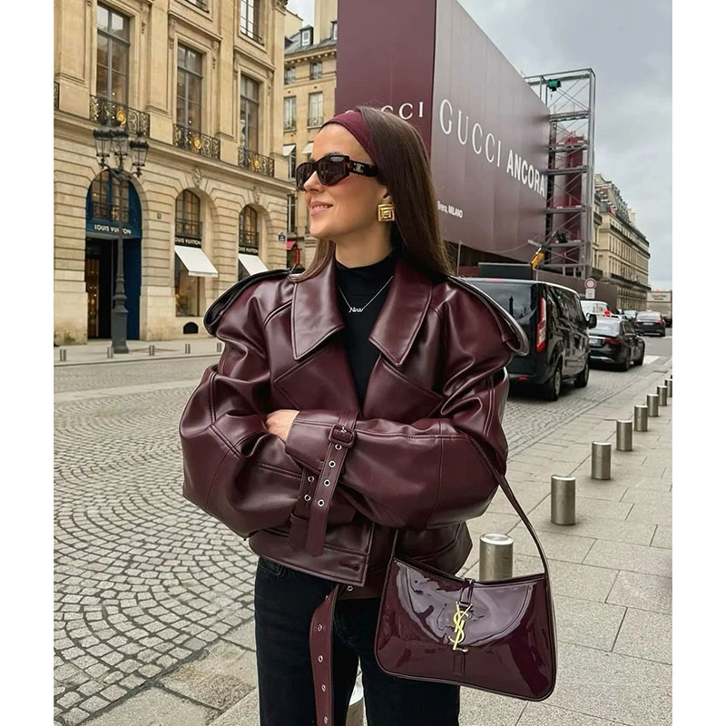 Chaqueta De Piel De Oveja Con Solapa
