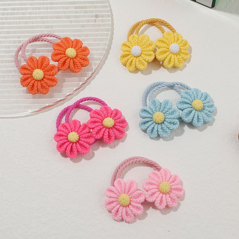 Juego De Cuerdas Para El Pelo Infantil Con Flores.
