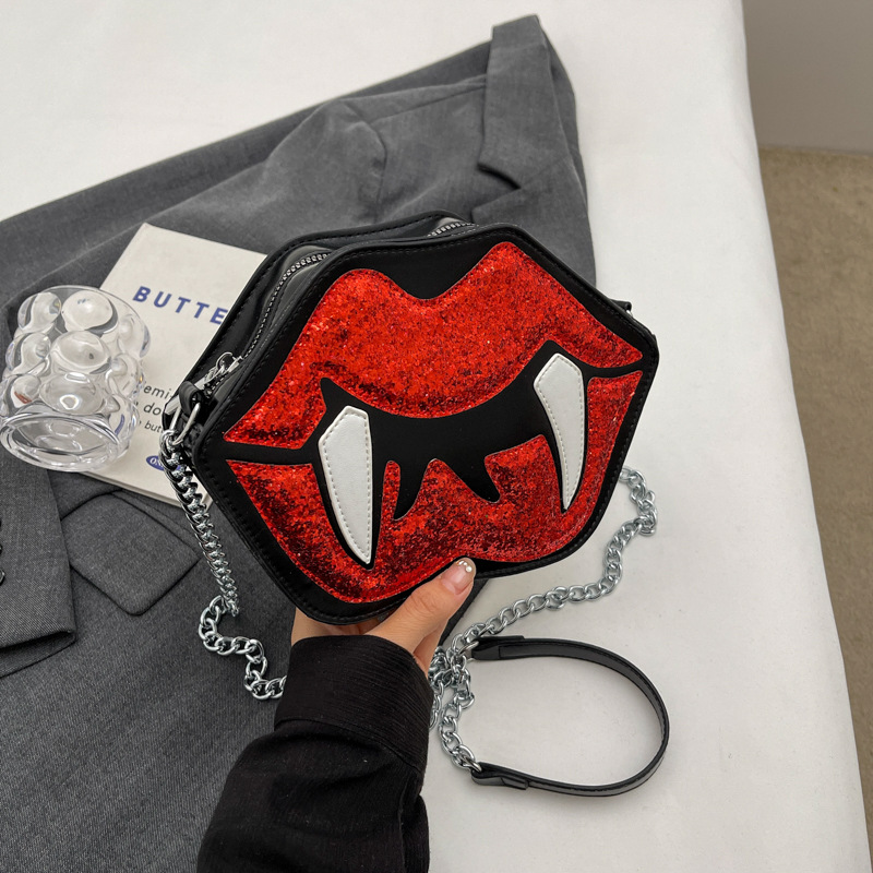 Bolso Crossbody Con Labios De Dibujos Animados