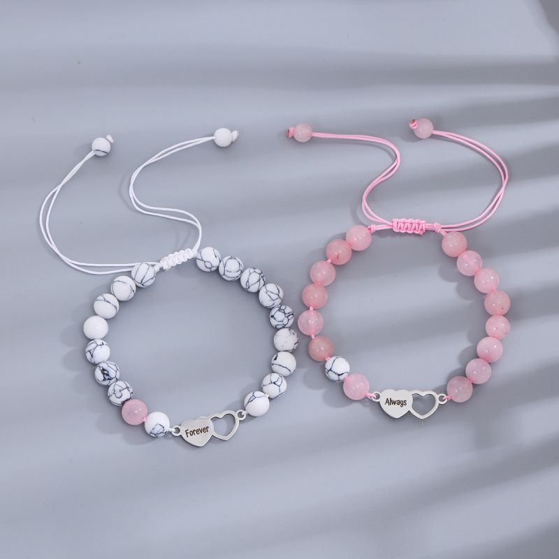 Pulsera De Amor Con Cuentas Geométricas