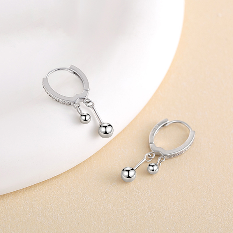 Pendientes Bolas De Plata