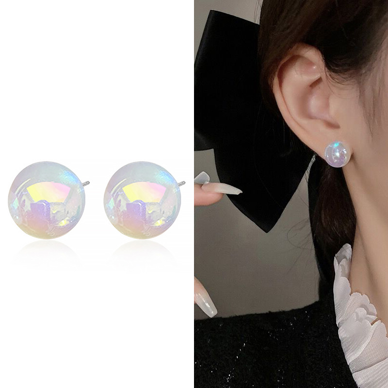 Aretes De Perlas Sinfónicas De Plata