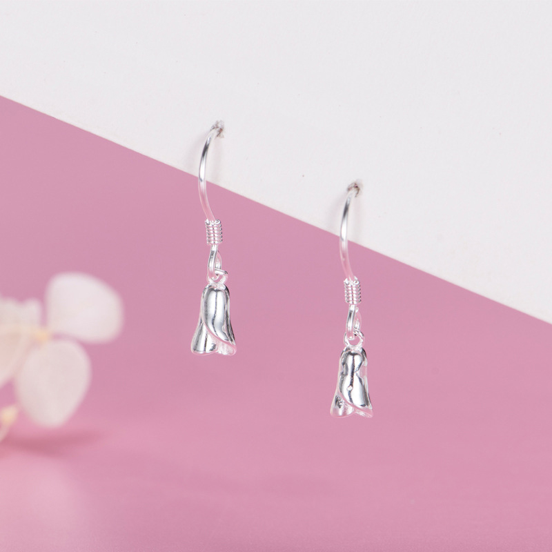 Pendientes De Rosa De Plata