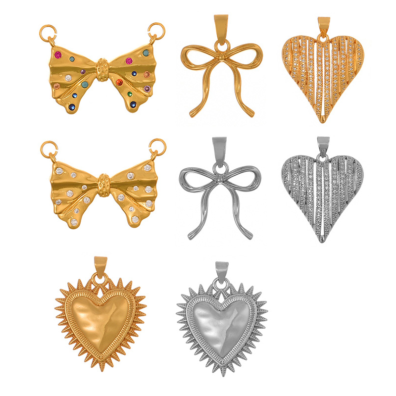 Accesorios Colgantes De Amor Dentados De Cobre