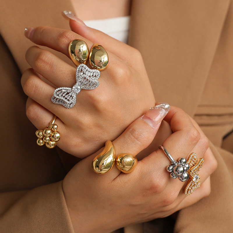 Anillo Geométrico De Cobre