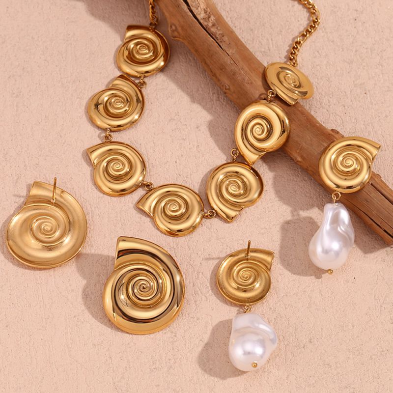 Collar De Hilo De Acero Chapado En Oro