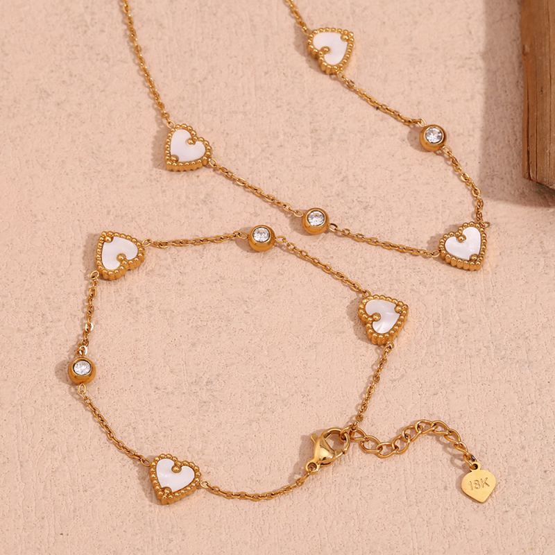 Collar De Amor De Diamantes De Acero Inoxidable
