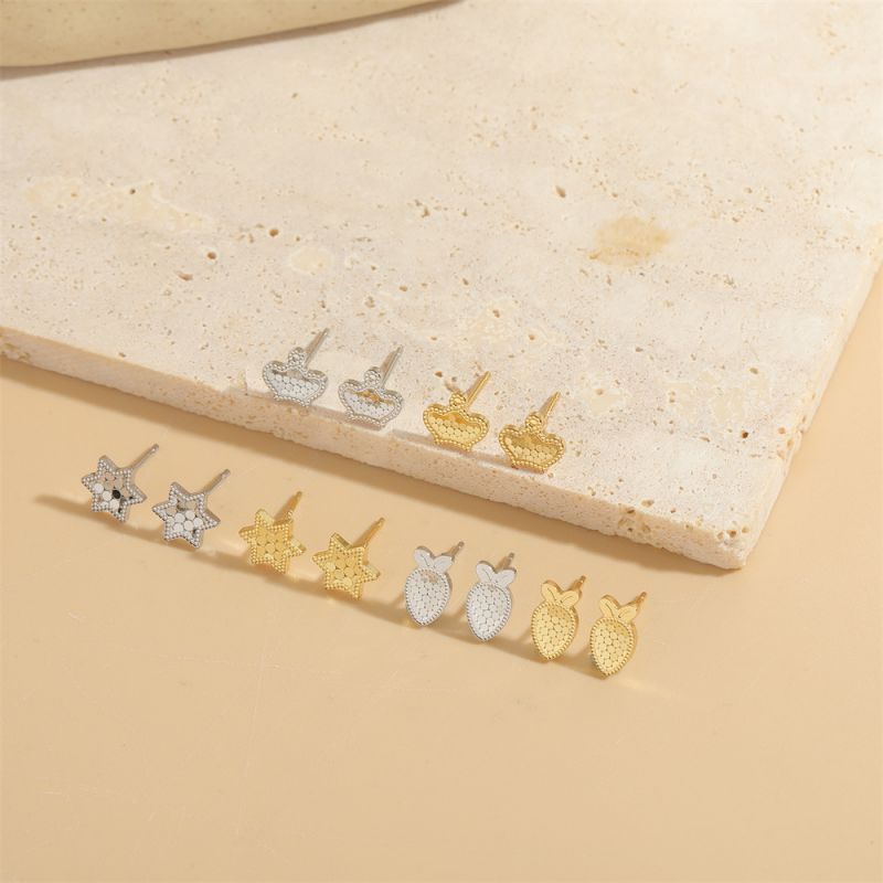 Pendientes Estrella De Seis Puntas De Cobre