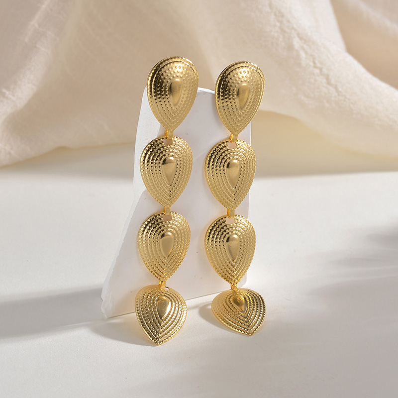 Pendientes Colgantes Geométricos De Acero Inoxidable