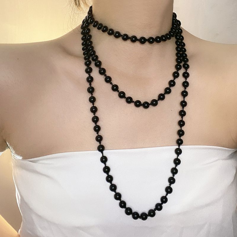 Collar Multicapa Con Cuentas De Perlas