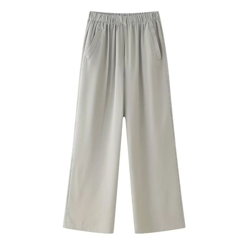 Pantalón Plisado De Poliéster