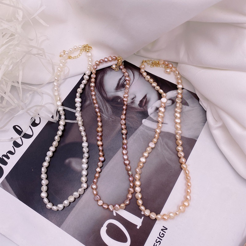 Collar De Cuentas De Perlas Irregulares