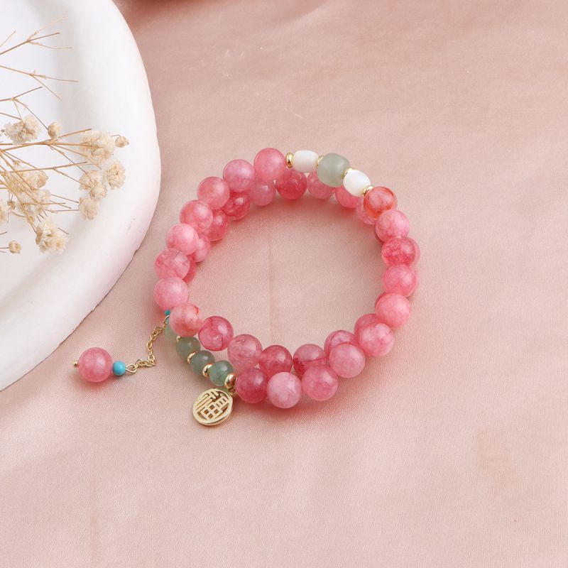 Pulsera De La Fortuna Con Cuentas Geométricas