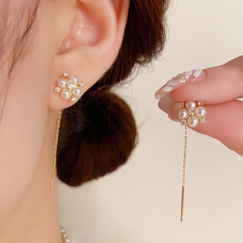 Pendientes De Borlas De Bolas De Perlas