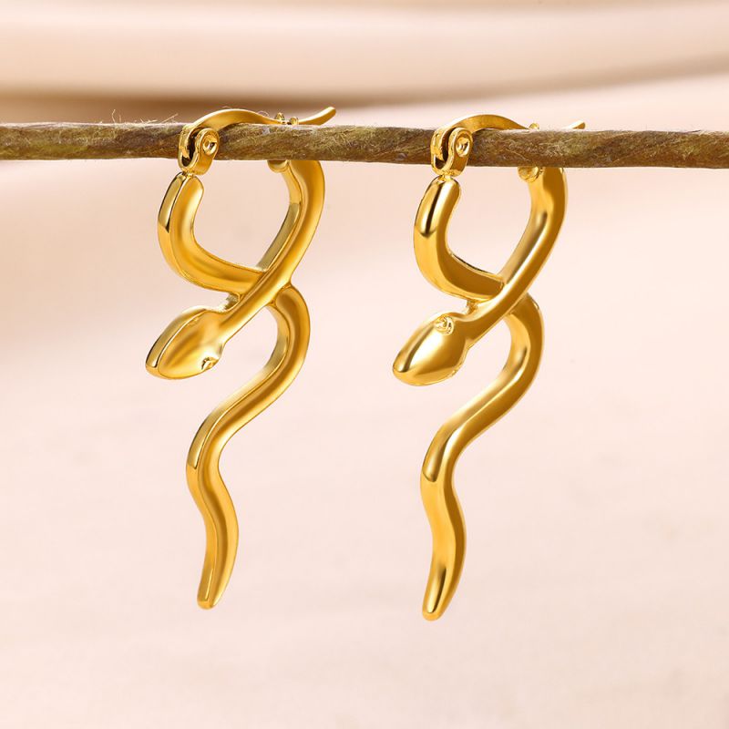 Pendientes De Hoja De Acero Inoxidable