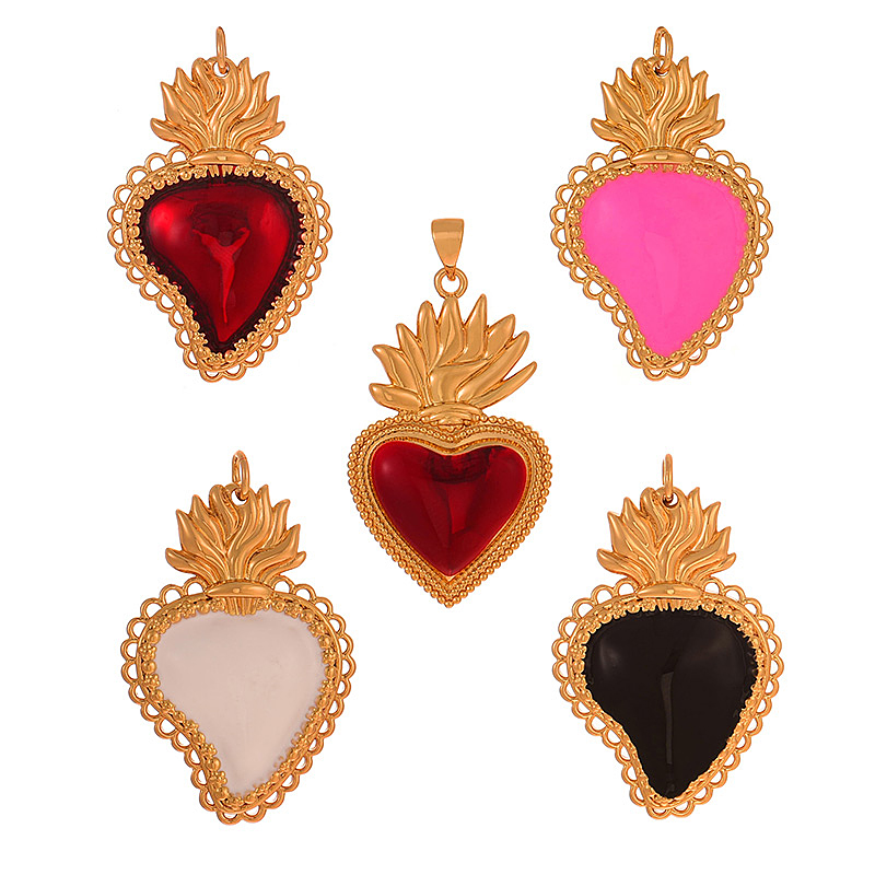 Accesorios De Cobre Con Colgante De Amor Irregular Que Gotea Aceite