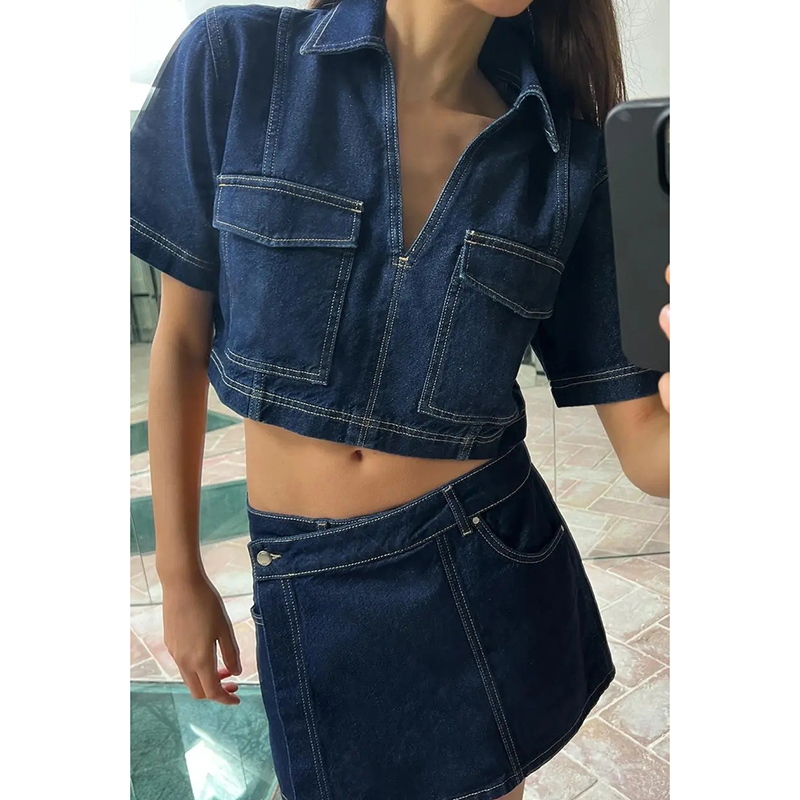 Culottes Vaqueros Con Doble Botonadura