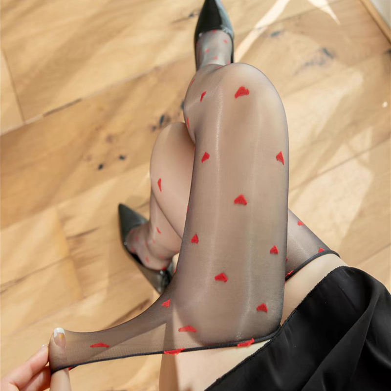 Medias De Nailon Con Forma De Corazón