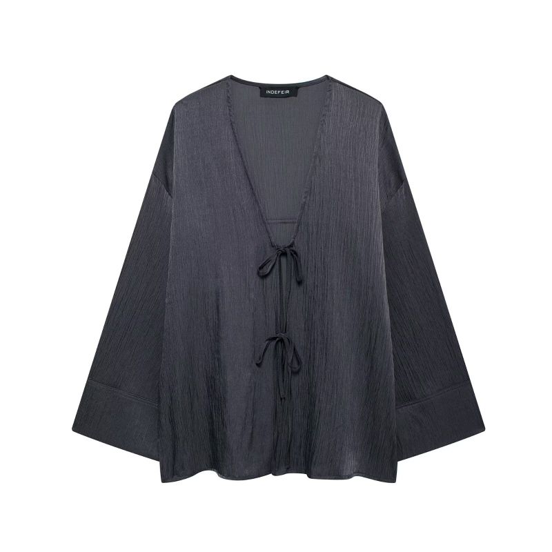 Chaqueta Kimono Con Lazos