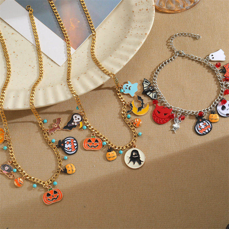 Collar De Halloween Con Gota De Aceite De Aleación