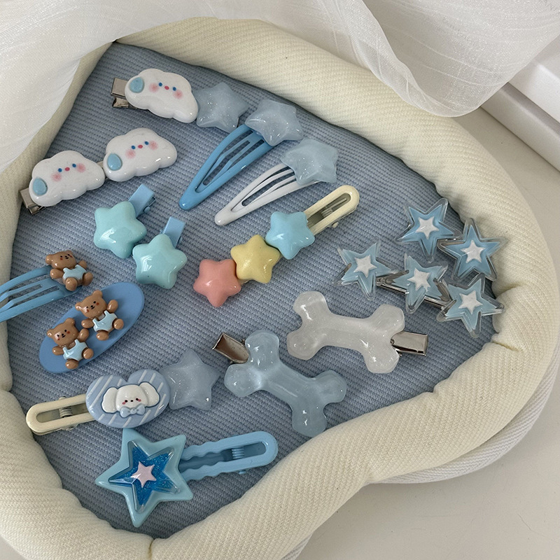 Goma Para El Pelo De Acetato Con Nube Estrella De Cinco Puntas Oso Dibujos Animados
