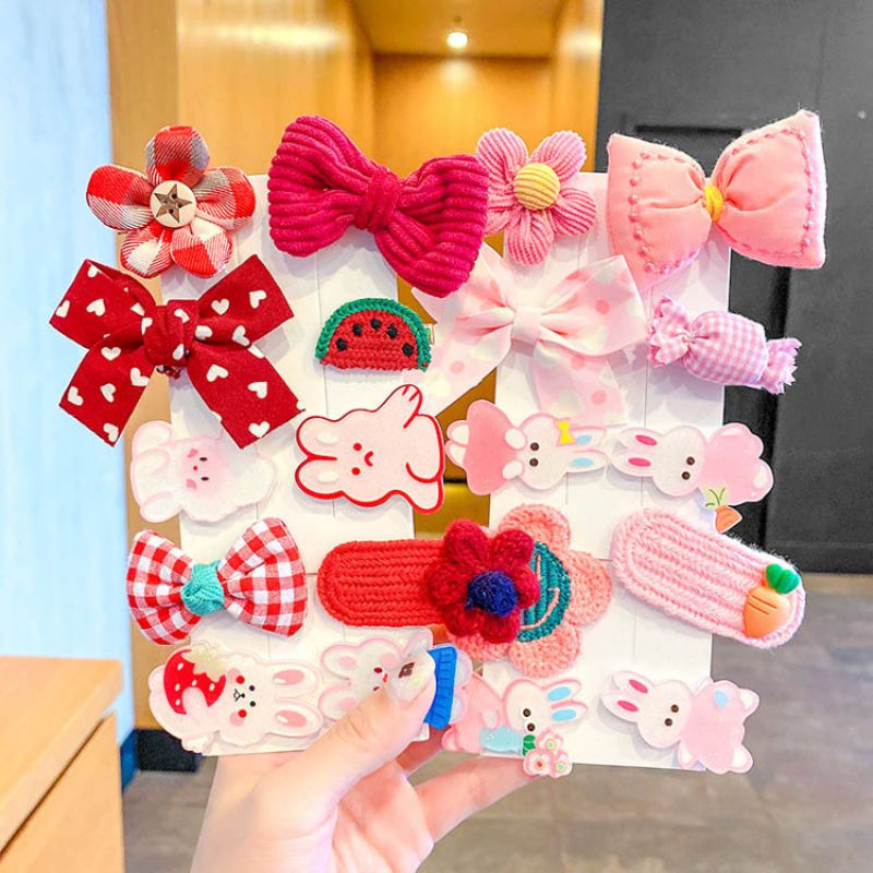 Conjunto De Pinzas Para El Cabello Para Niños De Dibujos Animados De Tela