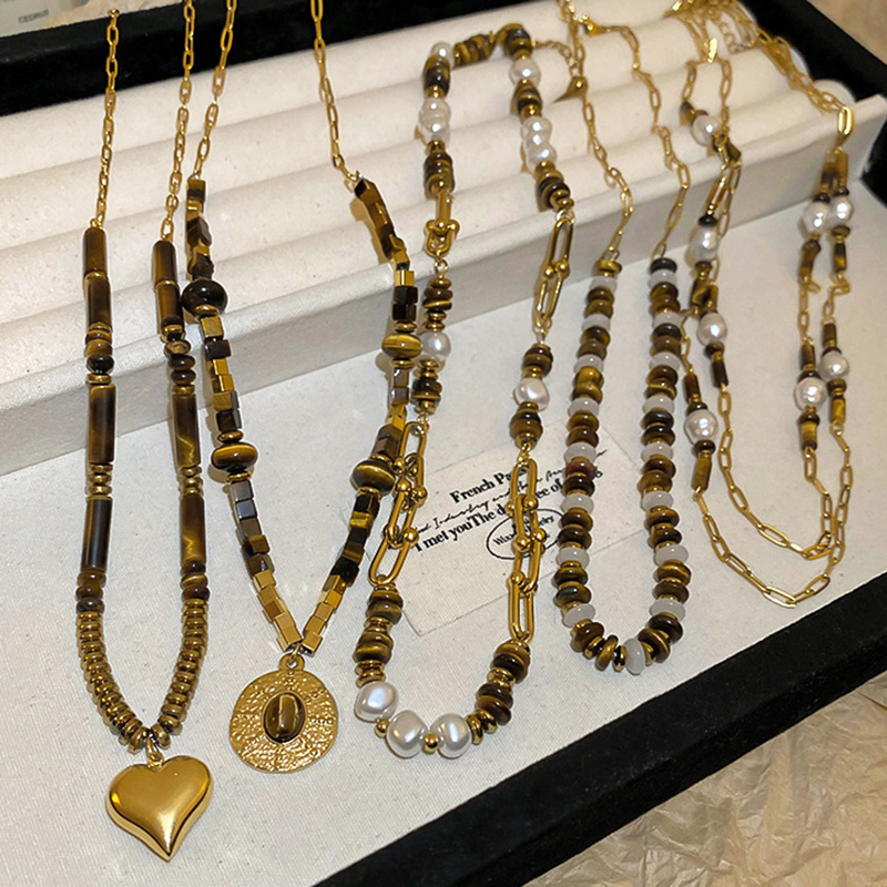 Collar De Cuentas De Acero Titanio