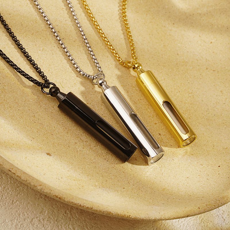 Collar De Botella De Perfume Que Se Puede Abrir Hueco De Acero De Titanio