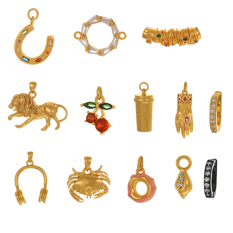 Accesorios De Cereza De Circonita Con Incrustaciones De Cobre.