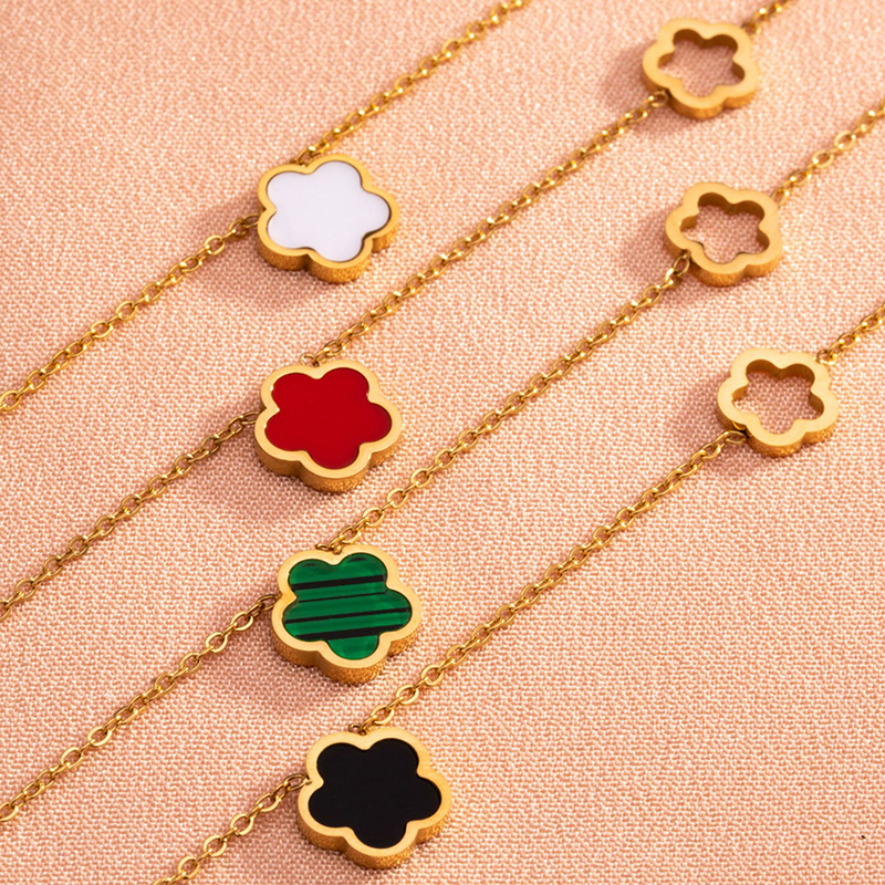 Collar De Flores De Acero Inoxidable