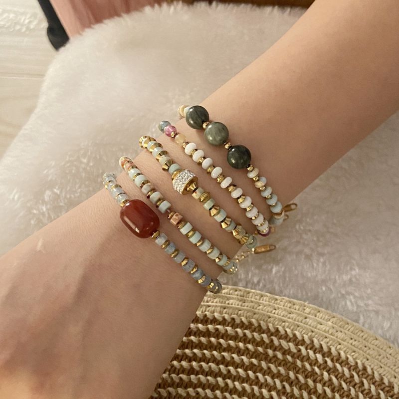 Pulsera De Cuentas De Colores Con Forma De Corazón