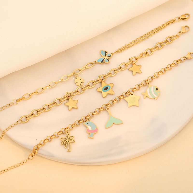 Pulsera De Mariposa De Acero Inoxidable
