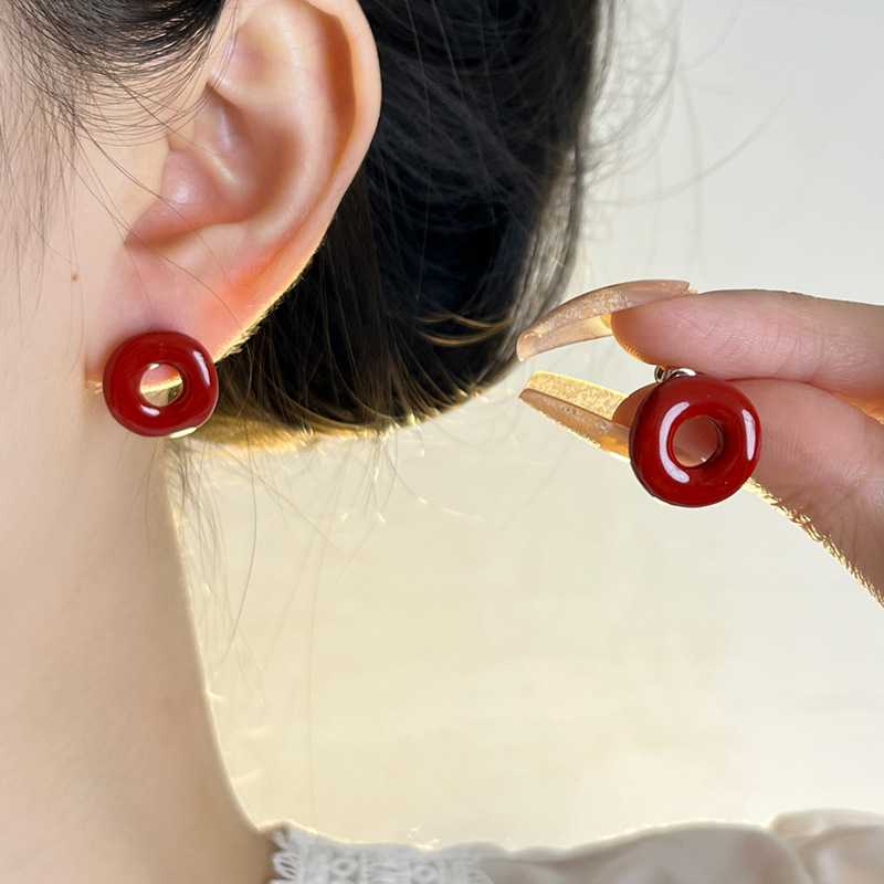 Pendientes De Aleación Con Forma De Gota De Aceite