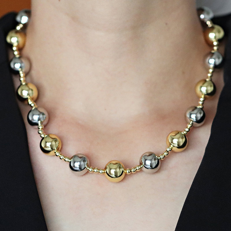 Collar De Cuentas Con Bloques De Colores Brillantes