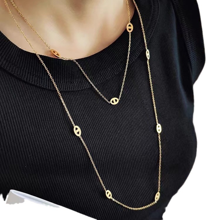 Collar De Titanio Con Forma De Nariz De Cerdo