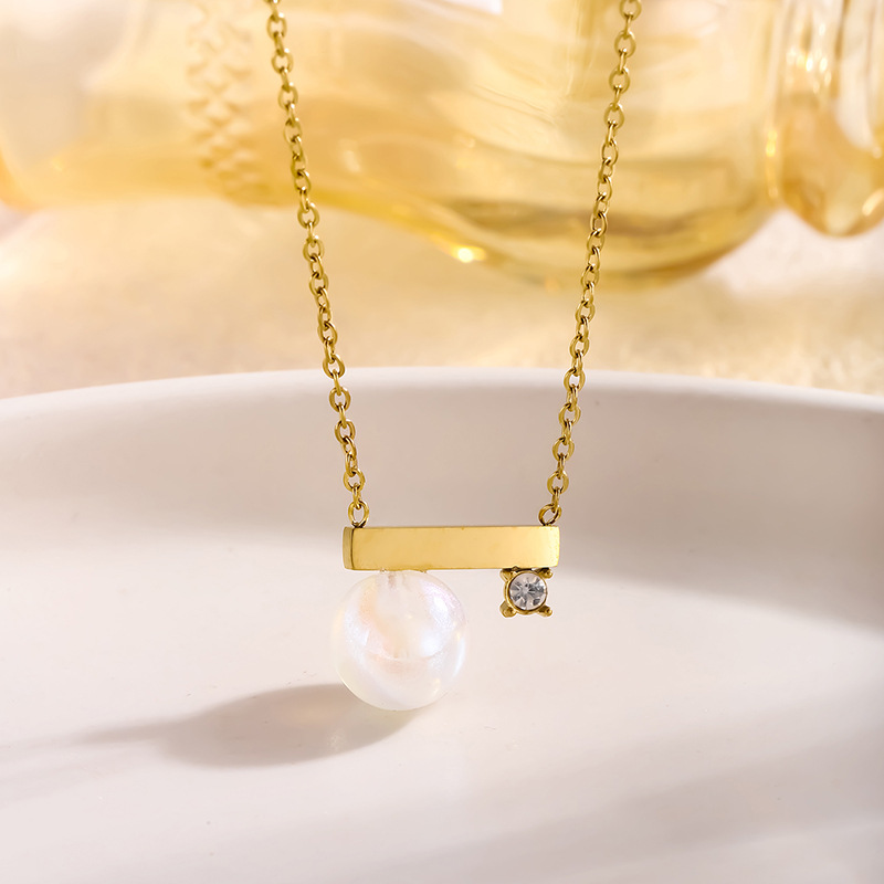 Collar De Barra De Equilibrio De Acero Y Titanio