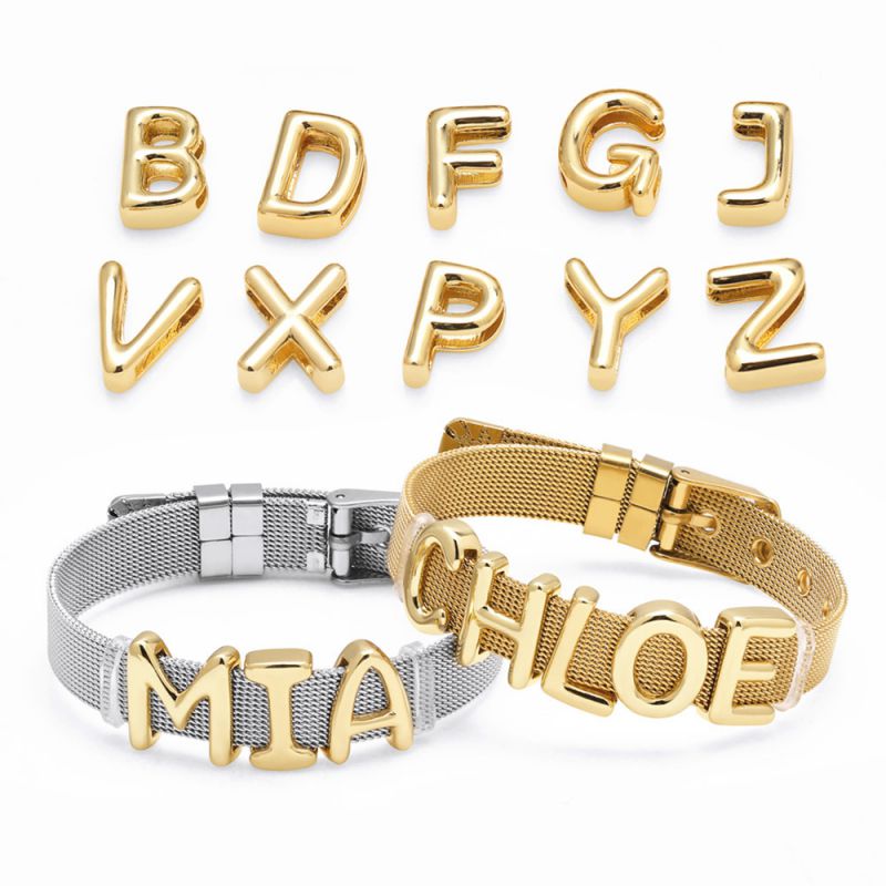 Accesorio De 26 Letras De Cobre Pulido (sin Cadena)