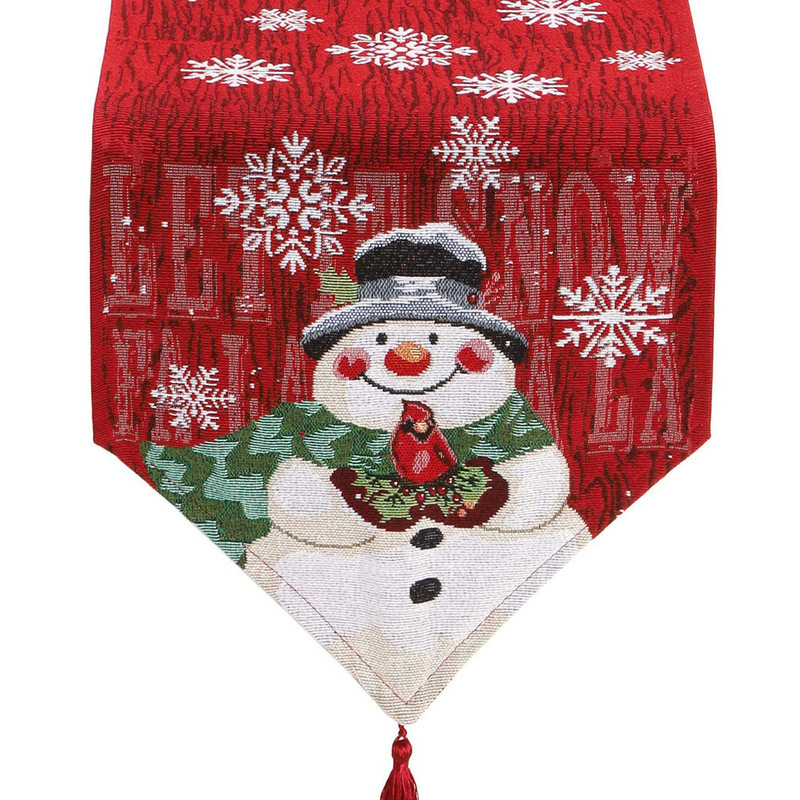 Camino De Mesa Estampado Navideño
