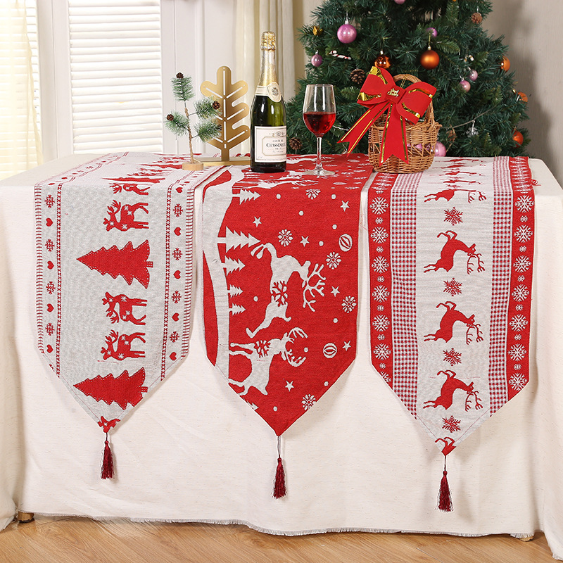 Camino De Mesa Estampado Navideño