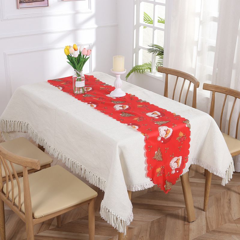 Camino De Mesa Estampado Navideño