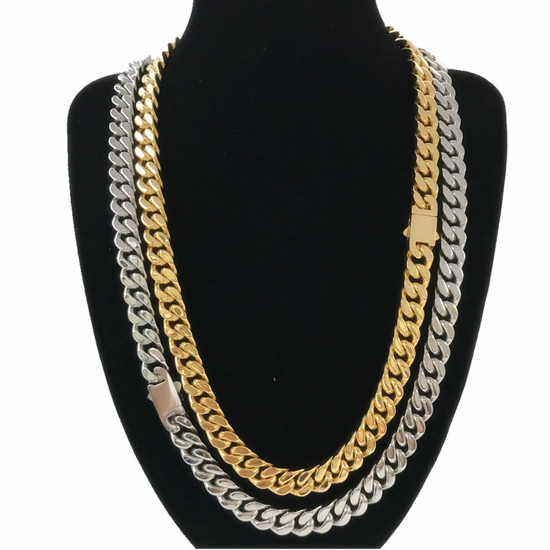 Collar De Hombre Con Cadena Geométrica De Acero Inoxidable(precio de 3)