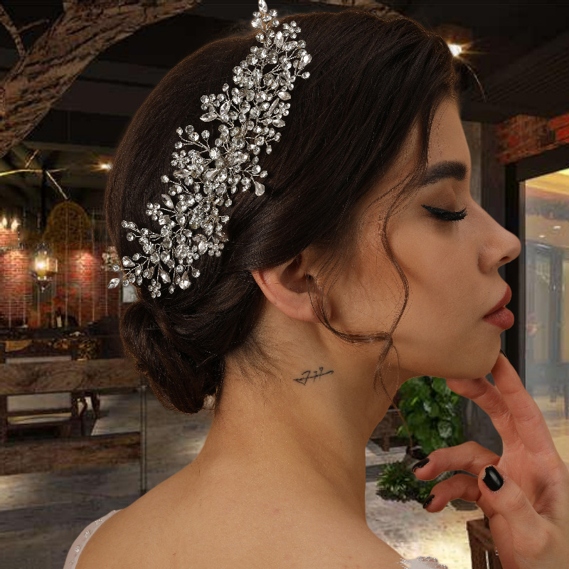 Diadema Trenzada Con Diamantes De Imitación