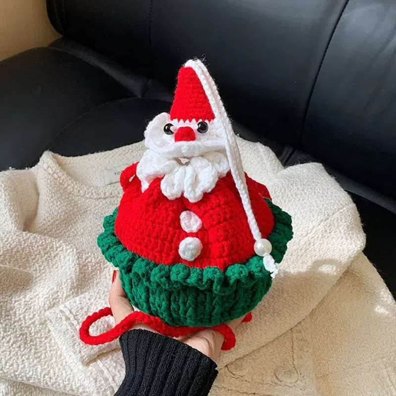 Bolso Bandolera Tejido Con Dibujos Animados